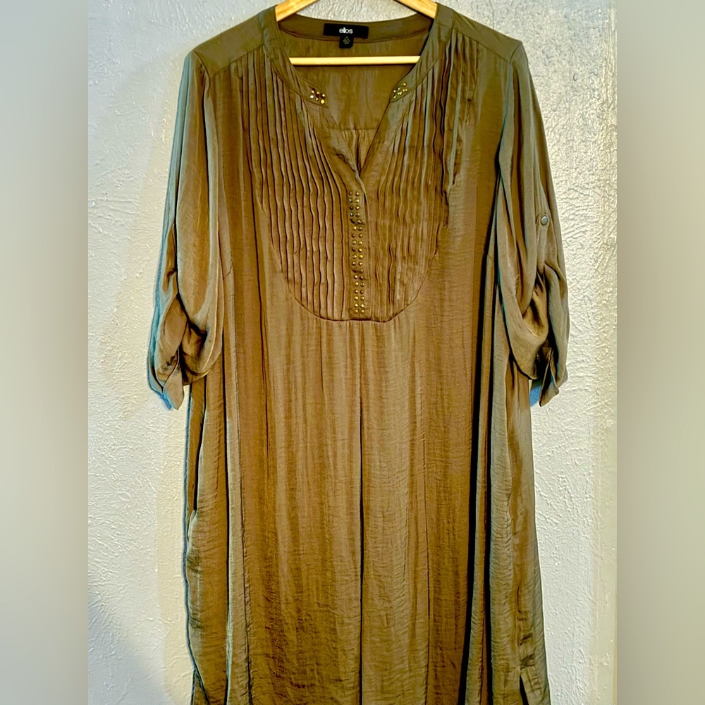 Women’s Ellos military green dress extra large 1X